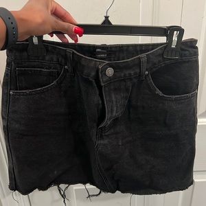 Forever 21 Black Denim Mini Skirt